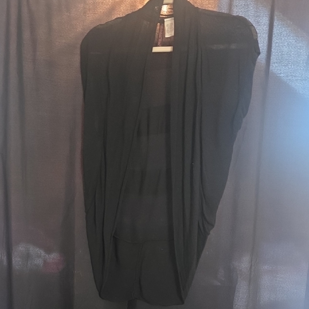 Absolutely Creative Worldwide Black Drape Cardigan